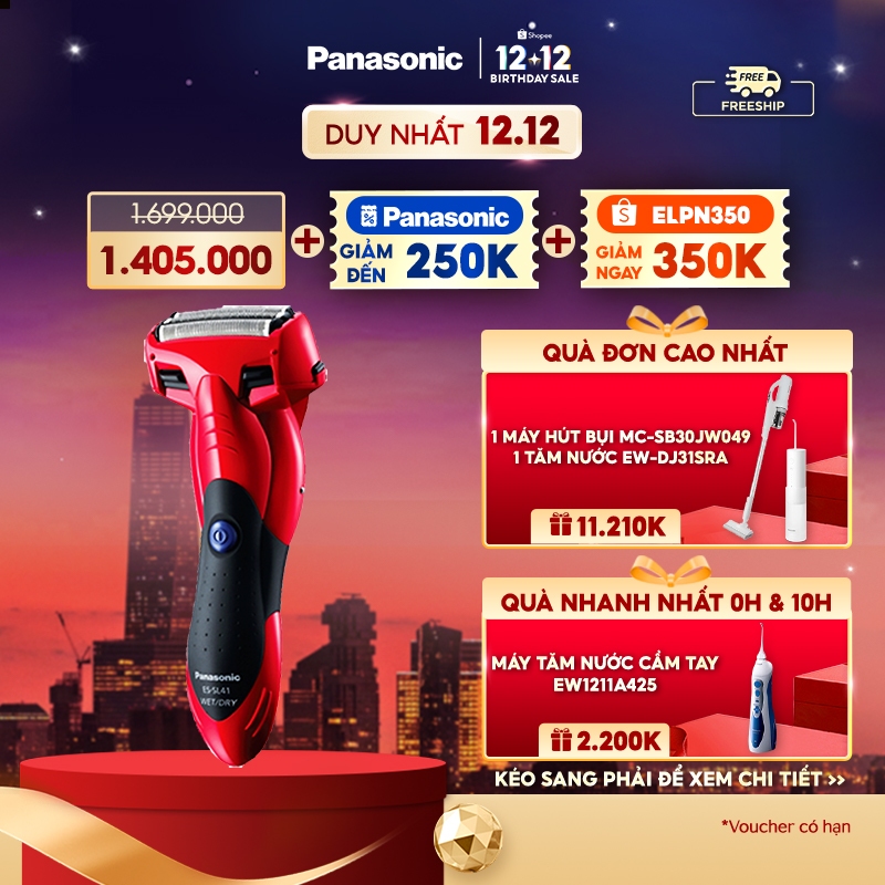 Máy cạo râu 3 lưỡi Panasonic ES-SL41-S453/ES-SL41-R453 - Hàng Chính Hãng
