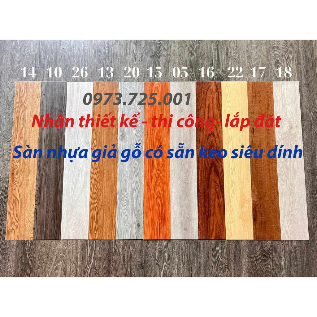 Sàn Nhựa Giả Gỗ Cao Cấp Có Keo Dán Siêu Dính Độ Dày 2mm