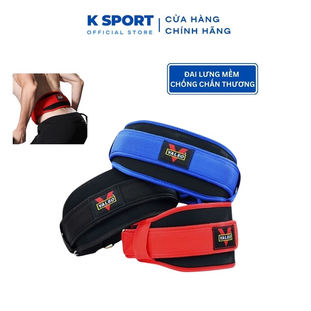 Đai Lưng Mềm Valeo Tập GymTập Tạ Deadlift Phụ Kiện Tập Gym Cao Cấp Bảo Vệ Lưng Chống Đau Mỏi Cơ PK0021