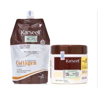 Kem ủ tóc phục hồi siêu mượt Collagen Karseell Maca 500ML, tóc đẹp chuẩn salon ngay tại nhà