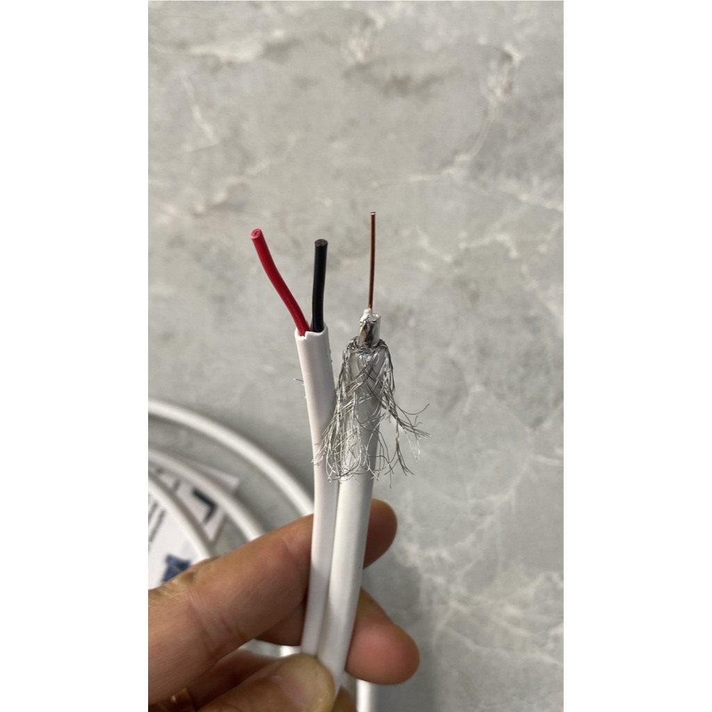 Cáp đồng trục SINO có bọc bạc chống nhiễu, dây cáp dùng để kết nối tín hiệu camera, dây cáp có lõi đồng nguyên chất