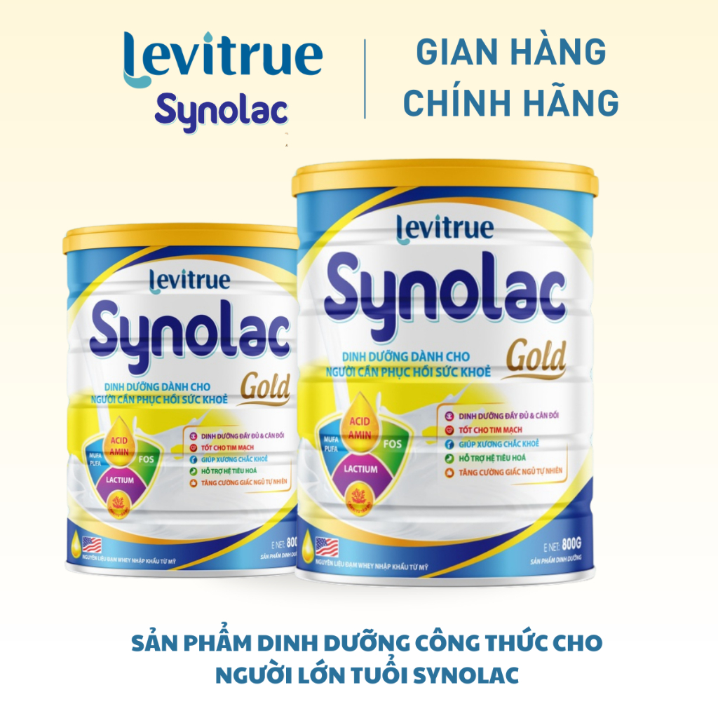 Combo 2 lon Sữa bột Synolac Gold Levitrue 800gam