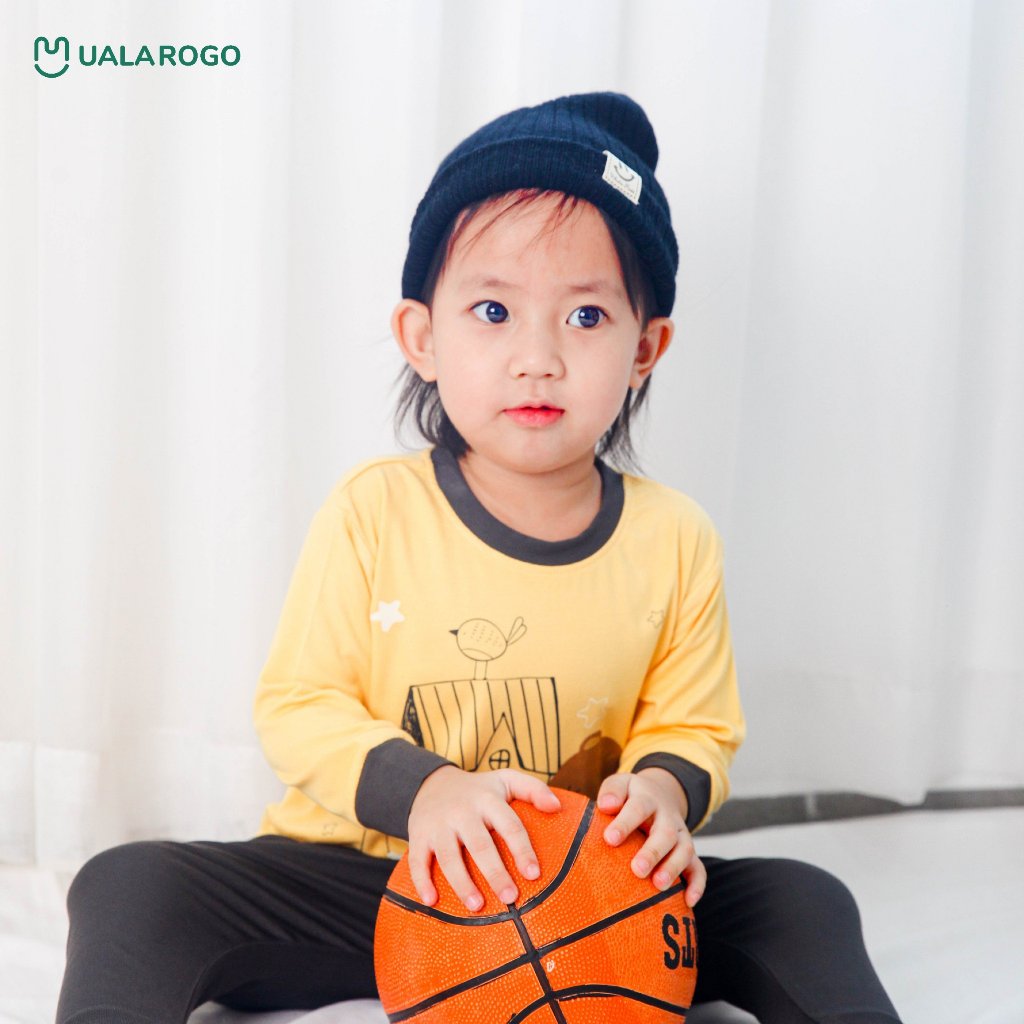 Bộ thu đông cho bé Ualarogo 1 - 5 tuổi vải Petit thoáng mát co giãn thấm hút mềm mại 2297