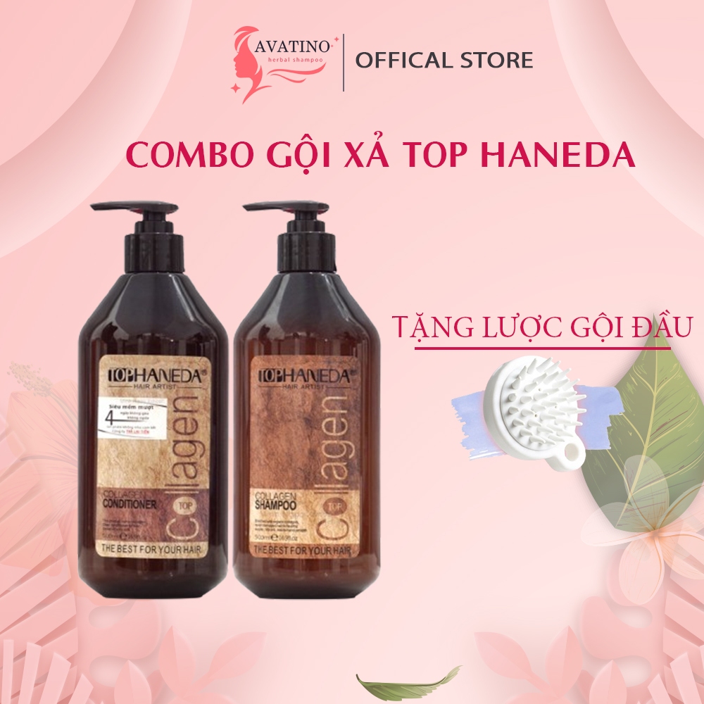 Dầu xả TOP HANEDA, phục hồi tóc hư tổn TOP HANEDA COLLAGEN 785ML