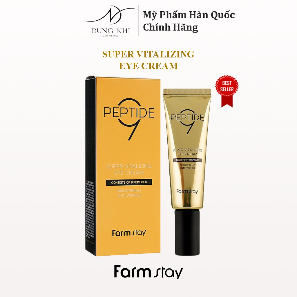 Kem mắt Farm Stay 9 Peptide Super Vitalizing Eye Cream 50ml