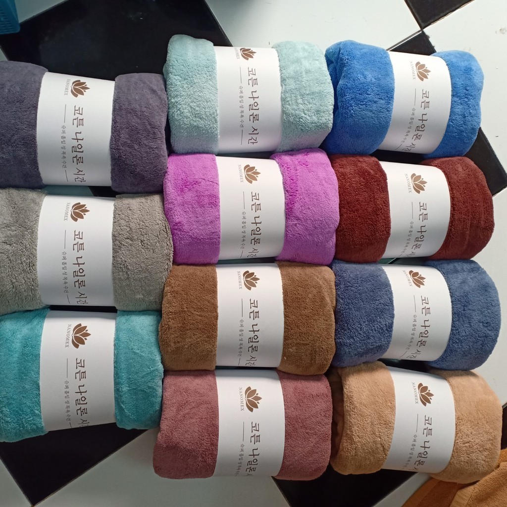 Khăn Tắm Lông Cừu HÀN QUỐC Cao Cấp Siêu Thấm Nước Kích Thước Lớn 70 x 140cm