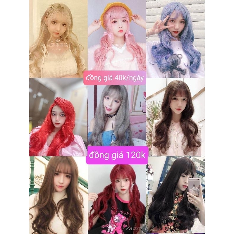 Tóc giả wig teen nhiều màu