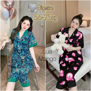 Bộ Lửng Mặc Nhà Bigsize Lụa Mango Cao Cấp - chất mềm mịn mát, mẫu cực xinh