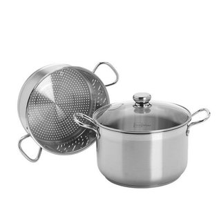 Bộ nồi xửng hấp 3 đáy từ inox 430 cao cấp Fivestar standard size 32cm