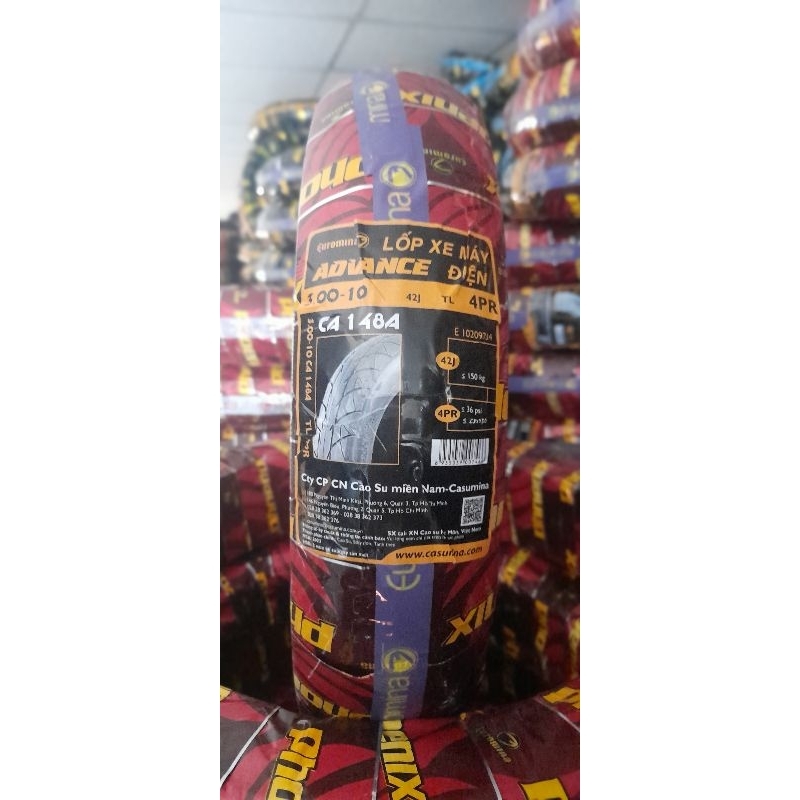 Vỏ Lốp 3.00-10 ( 16x3.00) Không Ruột Xe Điện Euromina