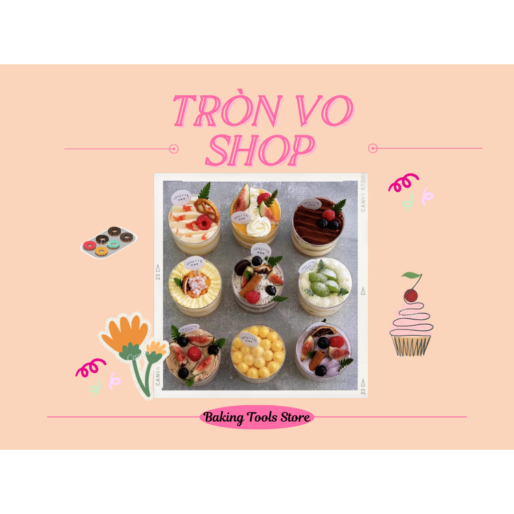 Ly nhựa PS ly tròn đường kính 6.2cm kèm nắp - 2017 (1set/10h)