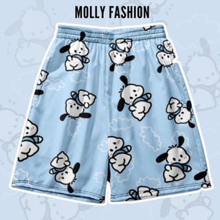 Quần Short hoạt hình POCHACCO Unisex dành cho nam nữ mặc nhà 38-80kg Molly Fashion