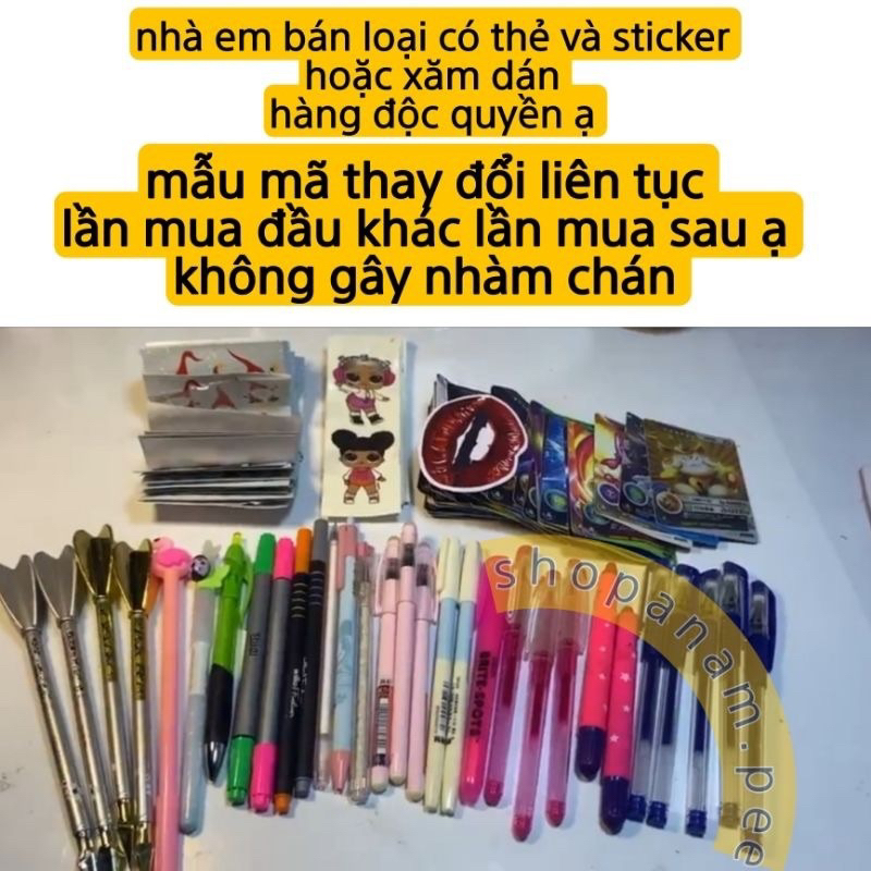 Sỉ 30 gói thưởng bút, bút nhân phẩm lucky pen hàng loại 1
