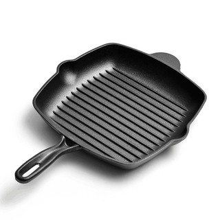 Chảo gang nướng beefsteak nướng cá đáy vân nổi Chef P24
