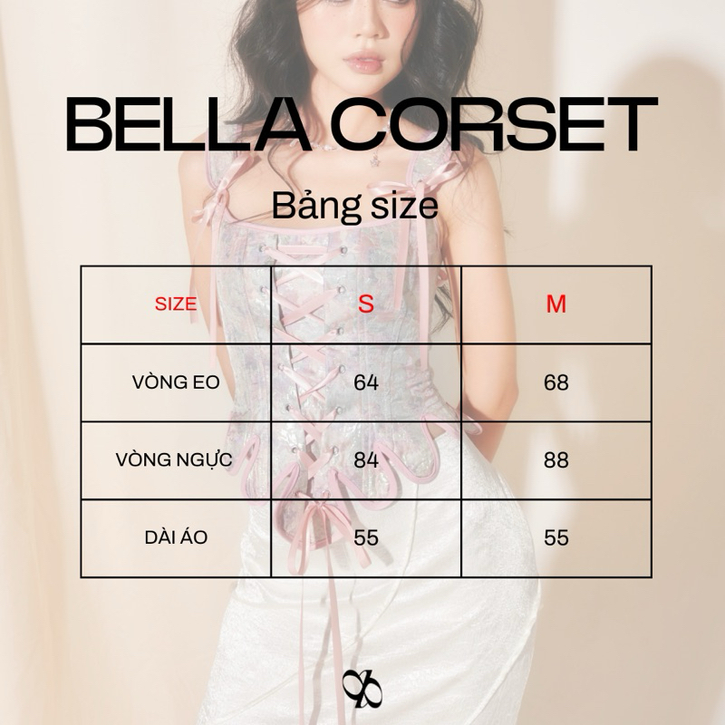 Áo corset vải gấm thắt nơ ruy băng INTO.EIGHT thiết kế