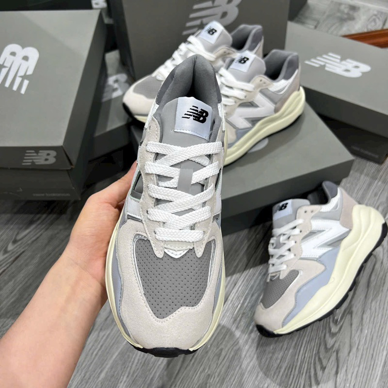 Giày Sneaker Giày NB 57/40 trắng xám like auth full box miễn phí ship
