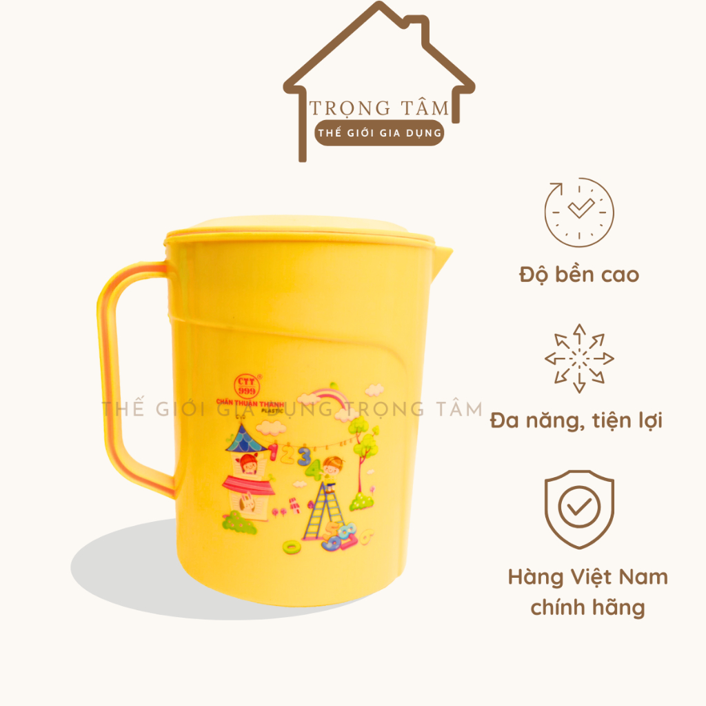 Combo 5 ca nhựa đựng nước đa năng tiện lợi loại 700ml, 1 lít, 1.5 lít, 2 lít Chấn Thuận Thành.