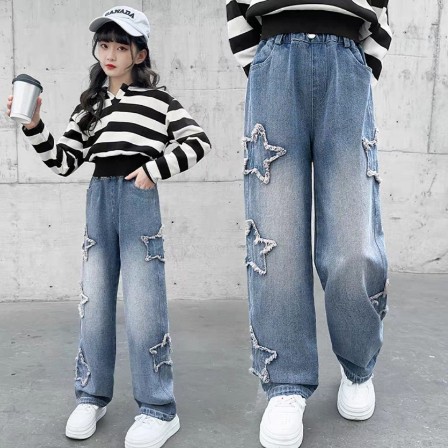 Đồ Bộ Bé Gái từ 15-45kg. Quần Jeans+Áo Giáp Lăng Thiết Kế Thời Thượng