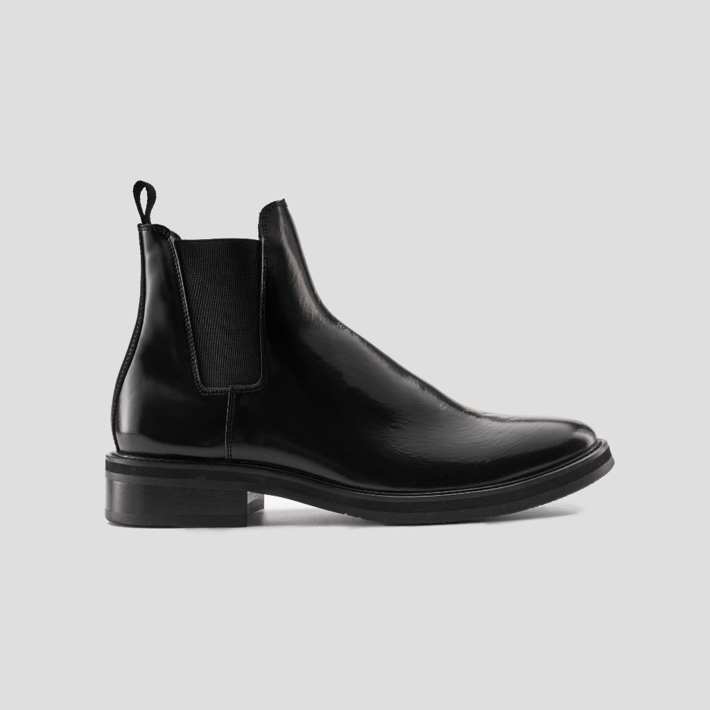 Giày Boots FANGY -  The Chelsea Boots Black Patent - Patent Collection