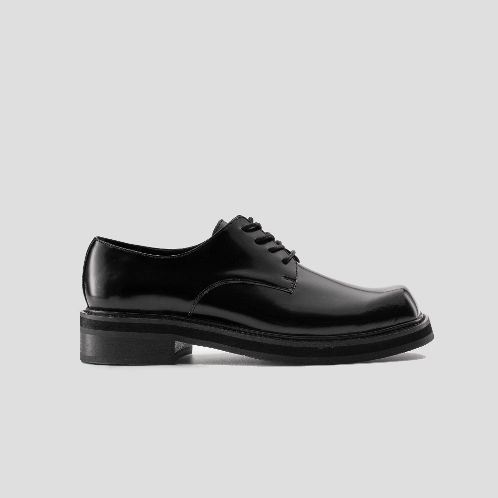 Giày Tây FANGY -  The Square Derby Black Patent - Patent Collection