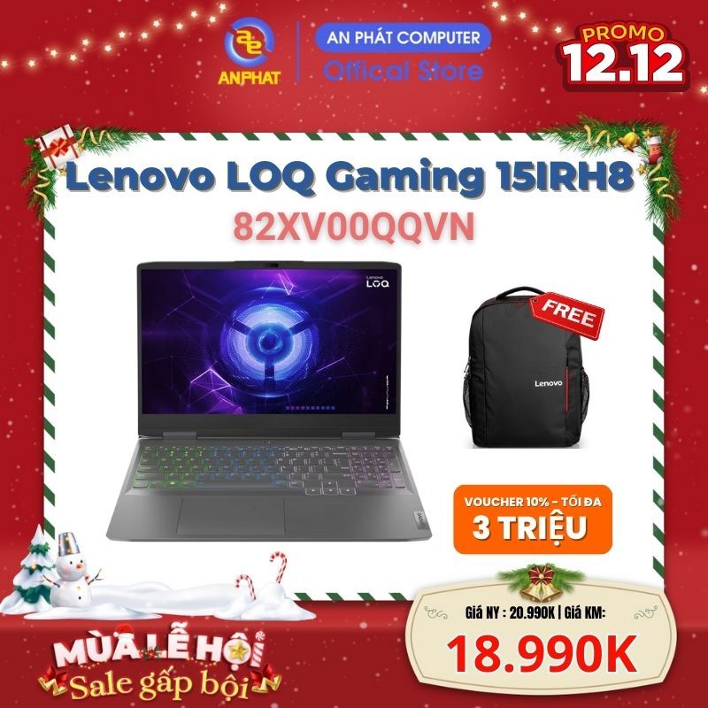 Laptop Lenovo LOQ 15IRH8 82XV00QQVN (Core i5-12450H & RTX 2050 4GB)