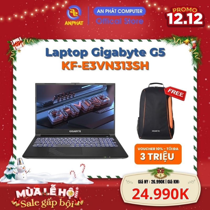 Laptop Gigabyte G5 KF-E3VN313SH (Core i5-12500H & | RTX 4060 8GB)