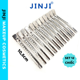 Kẹp mỏ vịt size to JINJI làm sóng nước tóc hàng loại 1 bóng đẹp chống gỉ, kẹp sóng nước chuyên dụng
