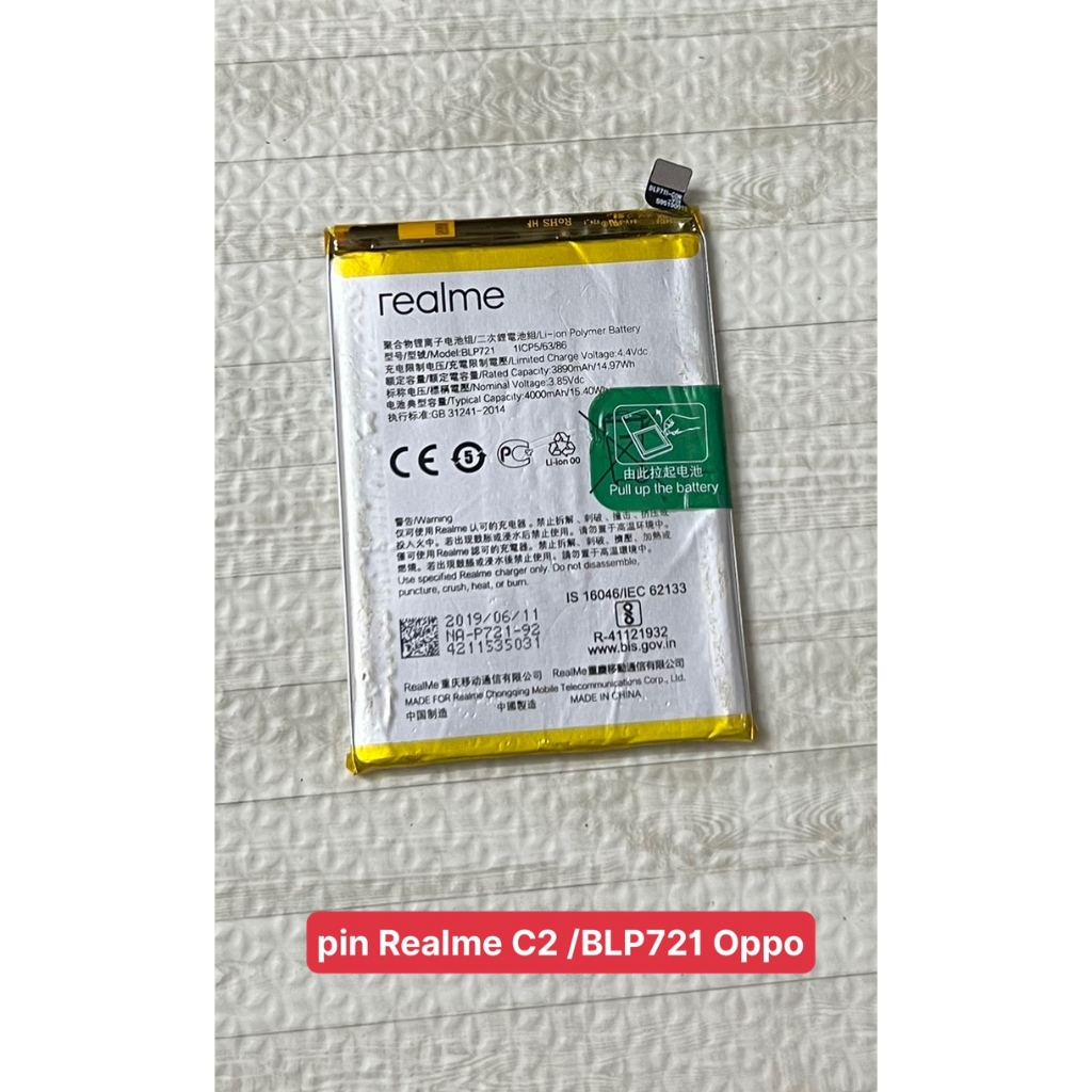 Pin Realme C2/BLP721 Oppo (zin bóc máy )