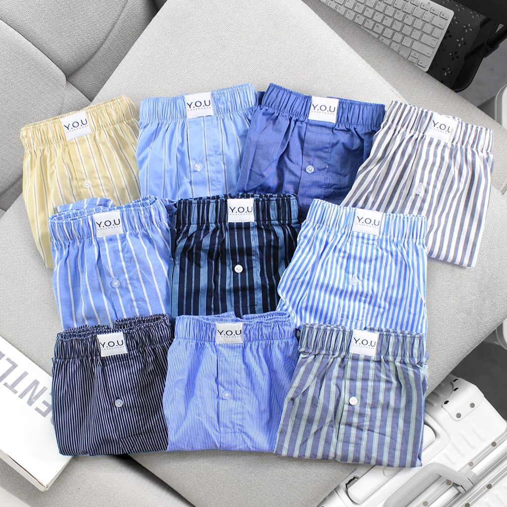Quần Đùi YOU Kate Cotton Cao Cấp, Quần Ngủ Sọc Đẹp Mặc Thoải Mãi Khi Ở Nhà, Size 45-95kg.