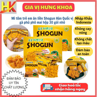 Mì Tôm Trẻ Em SHOGUN Hàn Quốc Vị Gà Phủ Phô Mai Không Cay Hộp 30 Gói Nhỏ 18g,Mì Trẻ Em Hàn Quốc Ăn Liền,Đồ Ăn Vặt Cho Bé