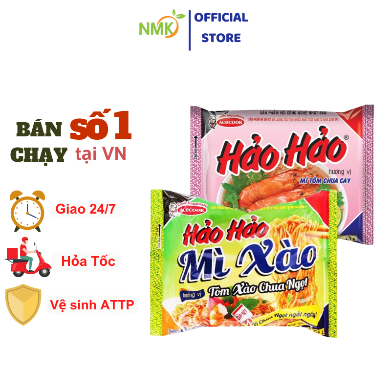 Thùng mỳ tôm hảo hảo chua cay/ Mỳ hảo hảo xào chua ngọt hàng chuẩn date xa