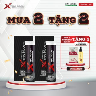 [COMBO 2 TẶNG 1] Xtraman Black - Viên sủi cải thiện sinh lý nam giới, Kéo dài thời gian quan hệ hộp 12 viên