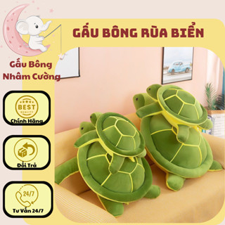Gấu Bông Teddy Con Rùa Xanh - Thú Nhồi Bông Hình Con Rùa Xanh Đáng Yêu Ôm Chơi Ngủ An Toàn 35cm