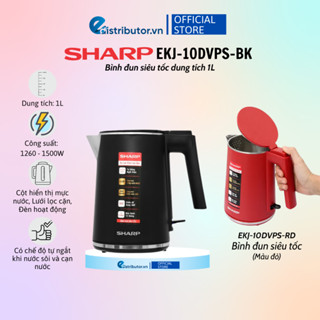 Bình đun siêu tốc SHARP EKJ-10DVPS-BK/RD (1.0L) - Chính Hãng