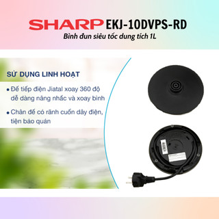 Bình đun siêu tốc SHARP EKJ-10DVPS-BK/RD (1.0L) - Chính Hãng