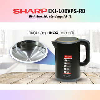 Bình đun siêu tốc SHARP EKJ-10DVPS-BK/RD (1.0L) - Chính Hãng