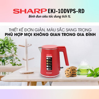 Bình đun siêu tốc SHARP EKJ-10DVPS-BK/RD (1.0L) - Chính Hãng