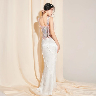 Chân váy lụa dáng dài gân nổi INTO.EIGHT thiết kế (Eve Skirt)