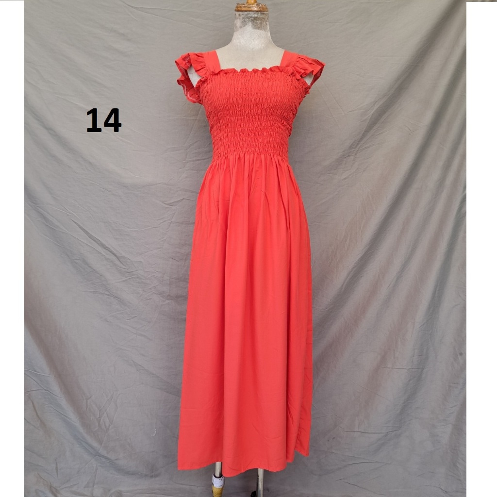 Đầm maxi cánh tiên lanh thái