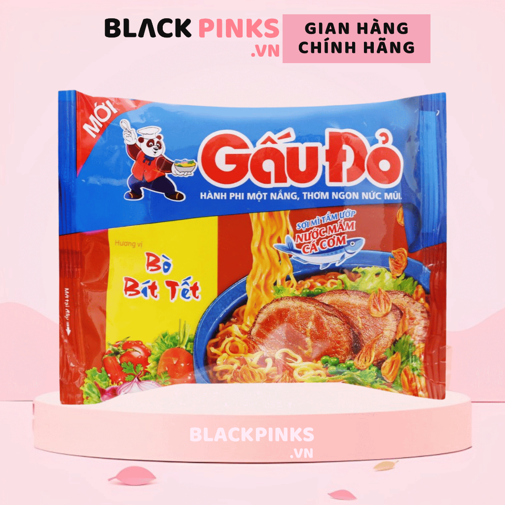 Mì Gấu Đỏ bò bít tết gói 63g