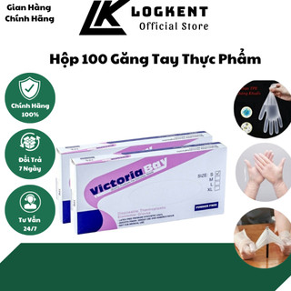 Hộp 100 Găng Tay Nhà Bếp Siêu Dai Victoria Bay Cao Cấp, Chất Liệu TPE Không Mùi An Toàn Cho Sức Khoẻ(LOGKENT)
