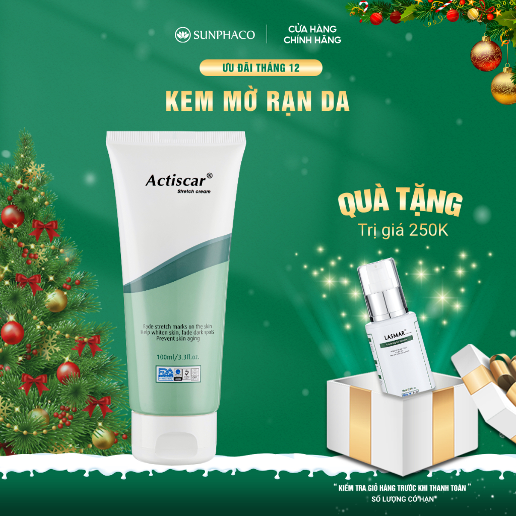 Kem Rạn Da Actiscar Stretch Làm Mờ Rạn Da Cho Bà Bầu, Sau Sinh Làm Đều Màu Da Thành Phần Thiên Nhiên Lành Tính 100ml