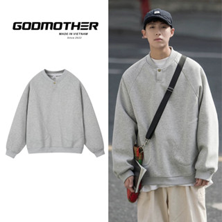 Áo Sweater Chất Nỉ Có Túi Hai Bên Godmother