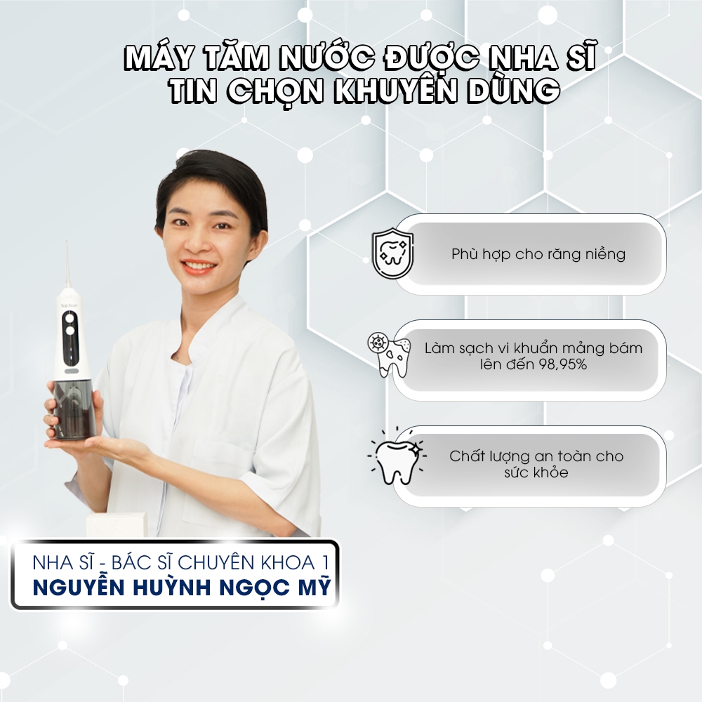 Tăm nước WaterBeam dành riêng cho người niềng răng Bản Mới Nâng cấp Với 9 Cấp Độ, Dung Tích 350ml Bảo hành 15 tháng
