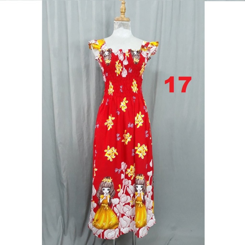 Đầm maxxi tay cánh tiên