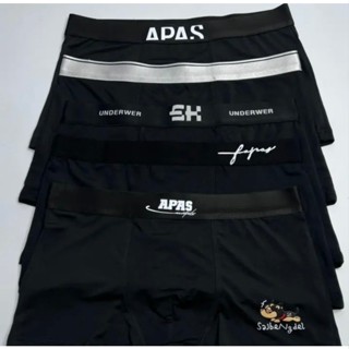 quần lót nam full đen mix 6 mẫu, quần sịp đùi nam chất liệu cao cấp co giãn 4 chiều