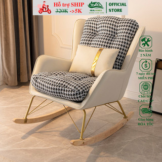 Ghế sofa thư giãn ,ghế bập bênh thoải mái nằm thư giãn đọc sách, tặng kèm ghế đôn gác chân hàng nhập khẩu