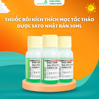 THUỐC BÔI KÍCH THÍCH MỌC TÓC THẢO DƯỢC SATO NHẬT BẢN 30ML - Serum Tinh Chất Mọc Tóc Nhật Bản