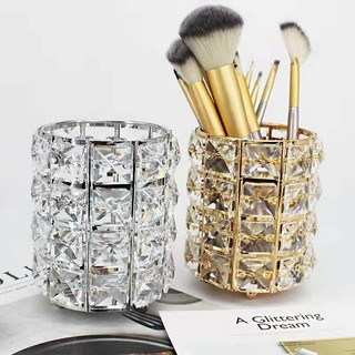 Cốc đựng cọ nail, cốc đựng cọ pha lê thủy tinh, cốc đựng cọ bút để đồ nail
