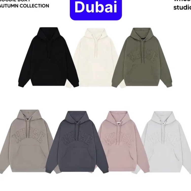 ÁO NỈ, ÁO KHOÁC HOODIE BOXY THÊU ĐẮP VẢI WHOSE CAO CẤP HOT TREND 2024 - DUBAI FASHION